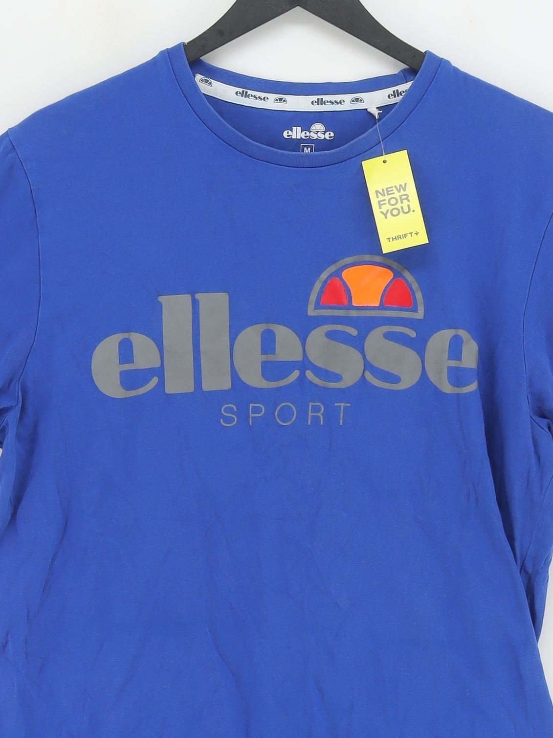 T shirt uomo Ellesse M blu 100% altra basic