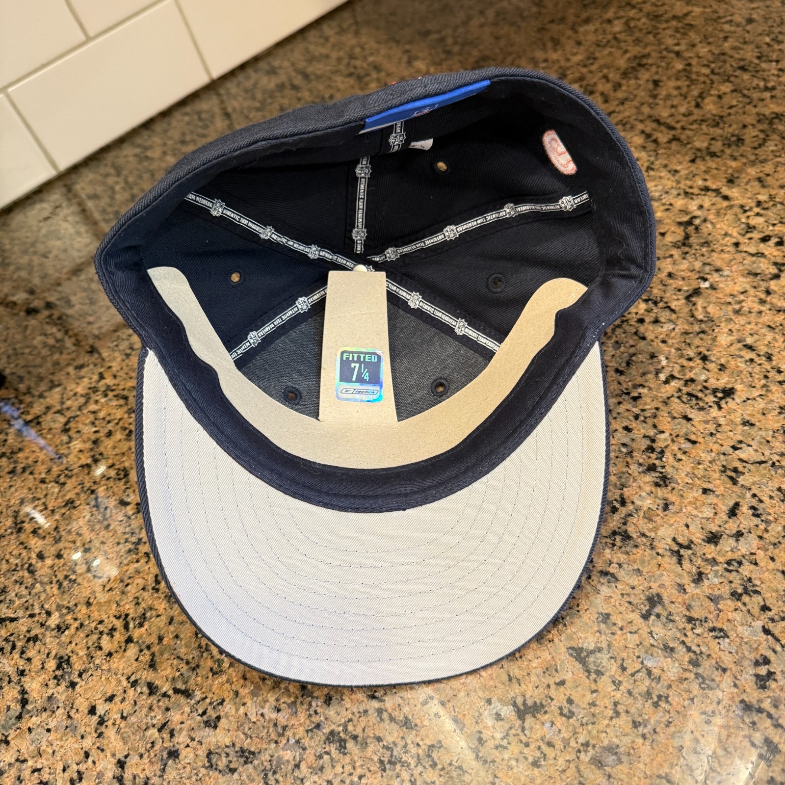 Chicago Bears Reebok On Field Fitted Hat 7 1/4 Wool Navy NFL Cap GSH Authentic thumbnail 7