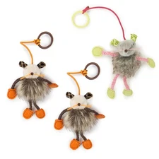 Bouncy Mouse Bungee Dangler Plush Cat Toy - Randomly Selected Color, One Size