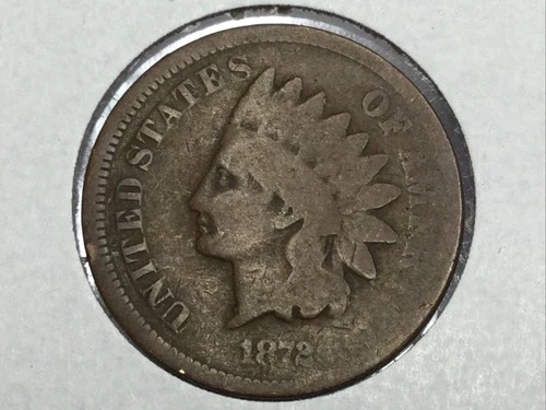 1872 Indian Cent nice good lite chocolate color
