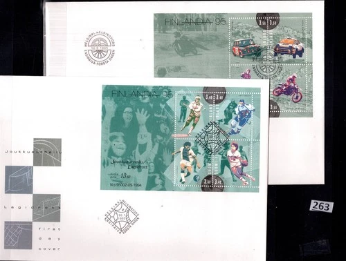# FINLAND - 2 FDC - SPORTS - SOCCER - TRANSPORT - CARS