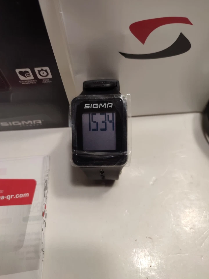 MONTRE CARDIOFREQUENCEMETRE SIGMA ID.GO + NOTICE + BOITE FONCTIONNE - Photo 2/4