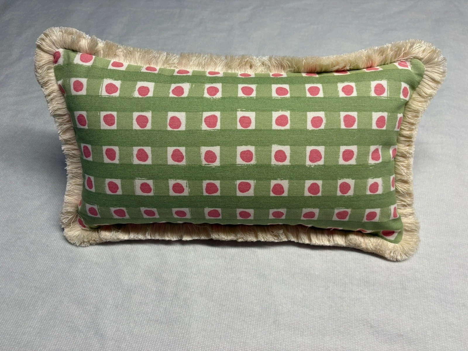 Vanessa Arbuthnot Oblong Dotty Check Cushion, Zipped Inc Pad