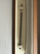 Sampson Mordan & Co Chased Silver Foliate Floral Design Dip Pen & Case