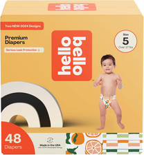 Hello Bello 48 Pack Premium Main Squeeze  Zesties Unisex Size 5 Premium Diapers