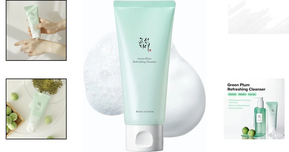 Refresque sua pele com gel de limpeza de ameixa verde - 3,38 fl. removedor de cravos oz - Imagem 2 de 4