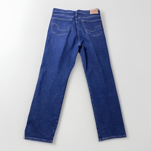 Pantalones de mezclilla rectos de tiro alto Signature By Levis Heritage para mujer 8 azules 30x27
