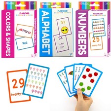 3 Early Learning Flash Cards Alphabet Colors Numbers