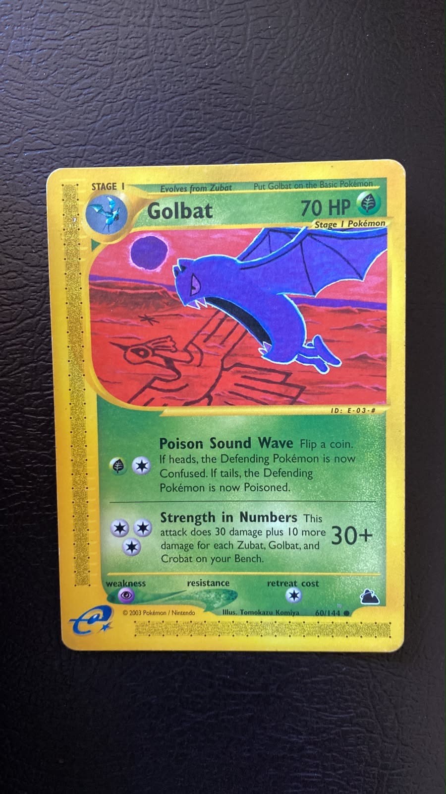 GOLBAT 60/144 SKYRIDGE COMMON POKEMON CARD ENG OLD KOMIYA