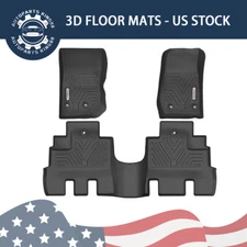 Floor Mats For 2014-2018 Jeep Wrangler Unlimited 3D TPE Rubber All Weather Liner