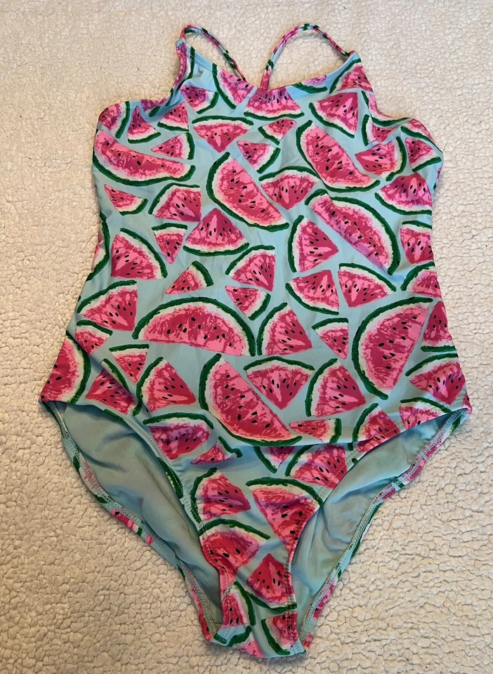 Traje de baño Gap & GB para niñas (AZ) talla 12 diseño floral y sandía Foto 3 de 4