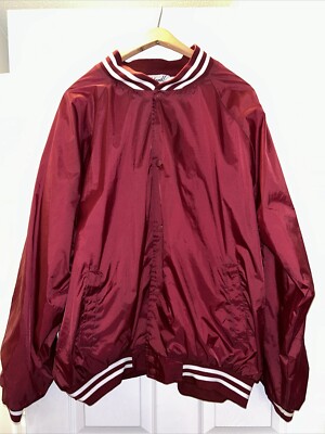 Old School 3XL  Haband BOMBER STYLE RED Snap Front Button RETRO FUN