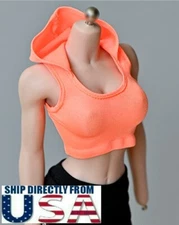 1/6 Hoodie Vest Top Gym Wear For 12" PHICEN JIAOU DOLL Hot Toys Female Figure