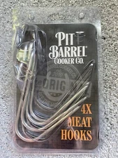 4 MEAT HOOKS BBQ Smoker The Pit Barrel Cooker Co. Stainless Steel. New