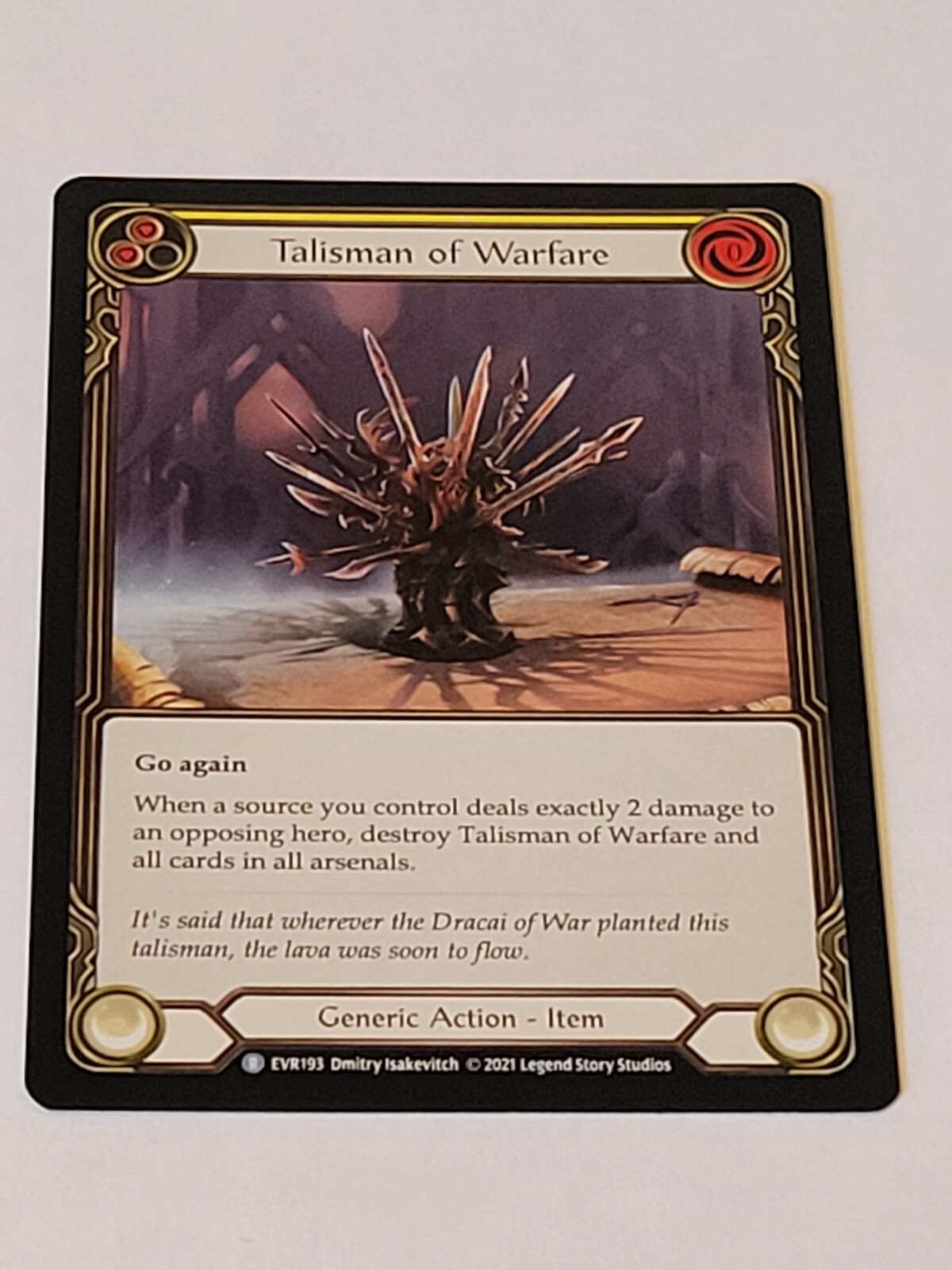 Talisman of warfare (Yellow) rare everfest 1st edition NM Flesh And Blood