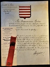 PROOF OF NOBILITY PARCHMENT 1696 Awarded by Charles d'Hozier Advisor to the King