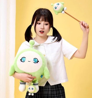 Eggy Party Green Egg Plush Doll Stuffed Toy Keychain Keyring Massage Hammer Gift