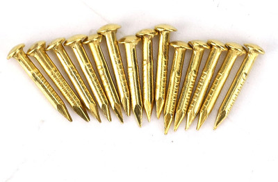 100 Stück Messingnägel mit rundem Kopf, 10 mm/15 mm/18 mm/22 mm Messingschild-Re