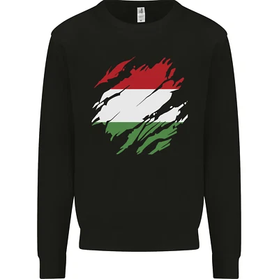 Torn Ungarische Flagge Ungarischer Tag Fußball Herren Sweatshirt Jumper - Bild 1 von 4
