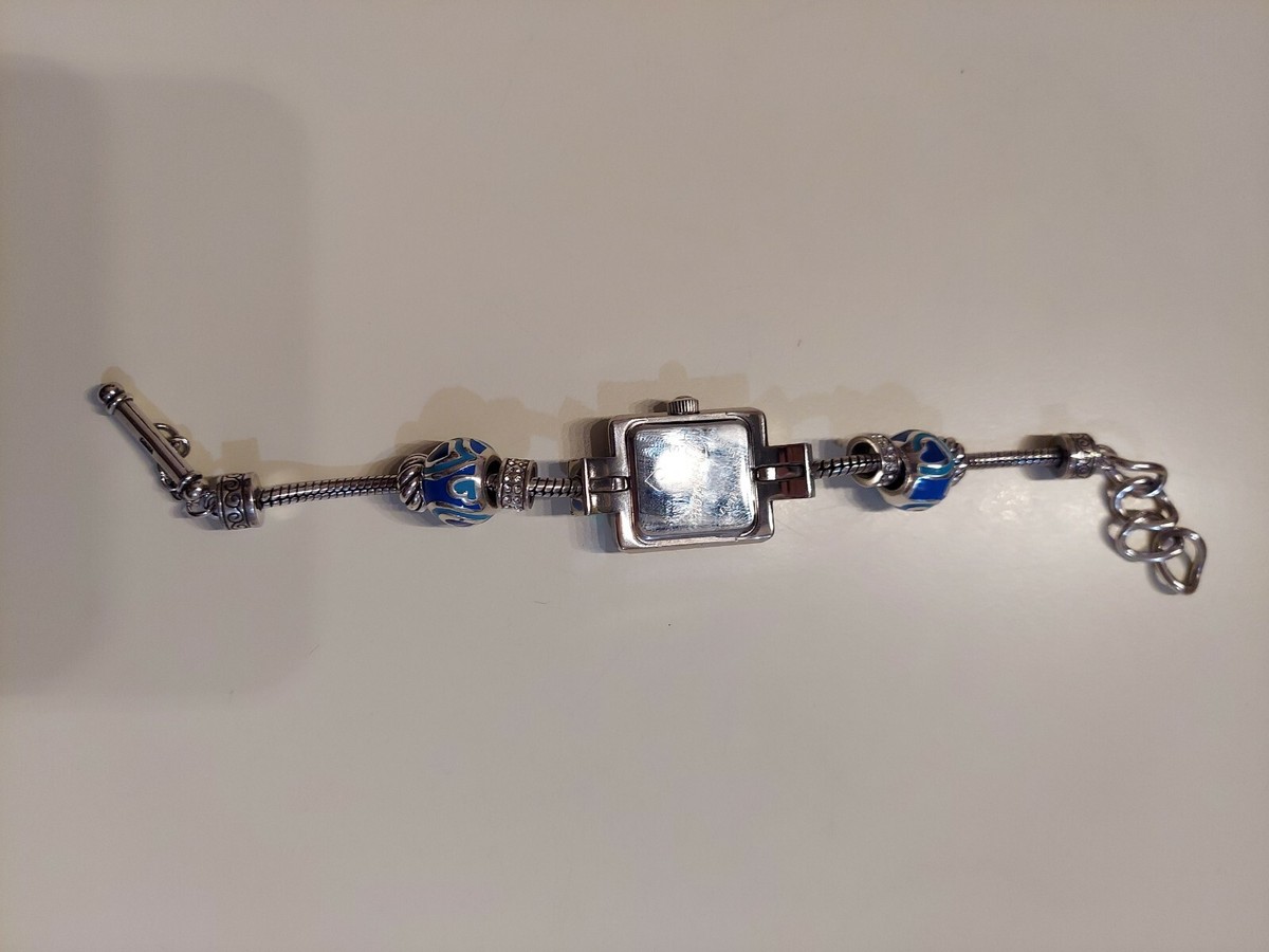 BRIGHTON SHORT HILLS SILVER WATCH WITH 2 BEADS WORKS | eBay