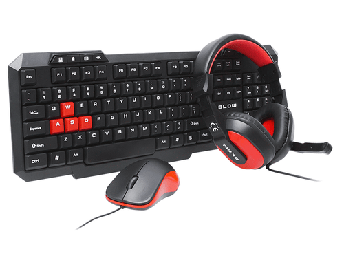 New Set PC Multimedia Gaming USB Keyboard + Mouse + 3.5mm Jack Headphones 1102 - Afbeelding 1 van 5