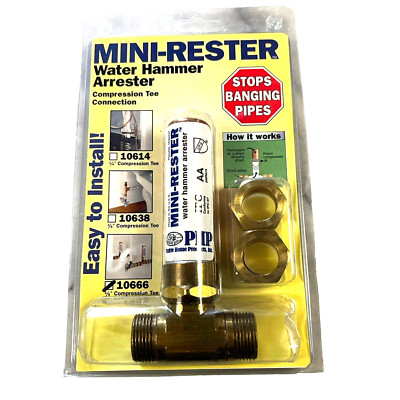 Sound Solution Mini-Rester Water Hammer Arrester Compression Tee Connection