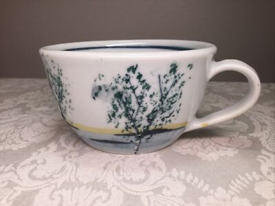 GEORGETOWN POTTERY MAINE LARGE SOUP COFFEE MUG BIRCH POINT NEW