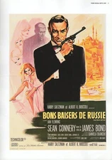 2002 Vintage JAMES BOND "FROM RUSSIA WITH LOVE" FRENCH MINI POSTER Art Litho