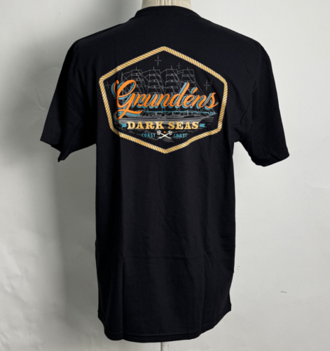 Dark Seas x Grundéns Men's T-Shirt Watercraft Black Size L NWT Ship