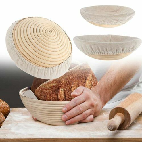 Round Banneton Dough Rising Rattan Bread Proofing Baskets For Home Baking 4Sizes Round Banneton Dough Rising Rattan Bread Proofing Baskets For Home Baking 4Sizes