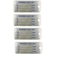 Marine Grade Stainless Steel T316 SLING ID TAG 3-1/2" x 1-1/2" Sling Tag 4 Pcs