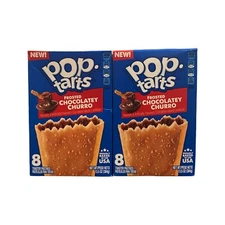 BEST BY 9/26/21- 2 BOX KELLOGGS POP TARTS FROSTED CHOCOLATEY CHURRO 13.5 OZ EACH
