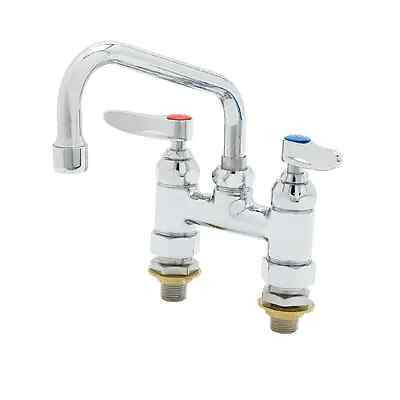 T&S Brass B-2299 Doppelkammer-Wasserhahn – Wandmontage, 20,3 Cm Mitte, 35,6 Cm Schwingdüse, 1/2" NPT Anschluss