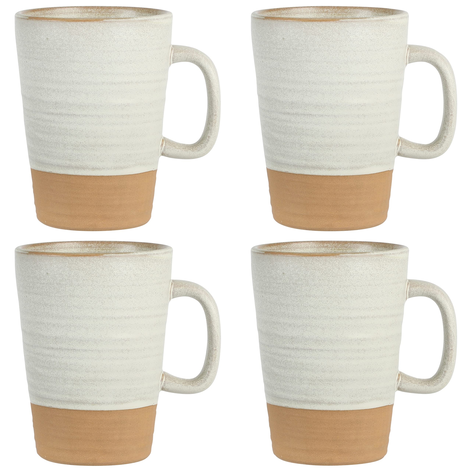 4 Pack Dreamweaver Terracotta Reactive 17 OZ Mug Set - Sand Cream