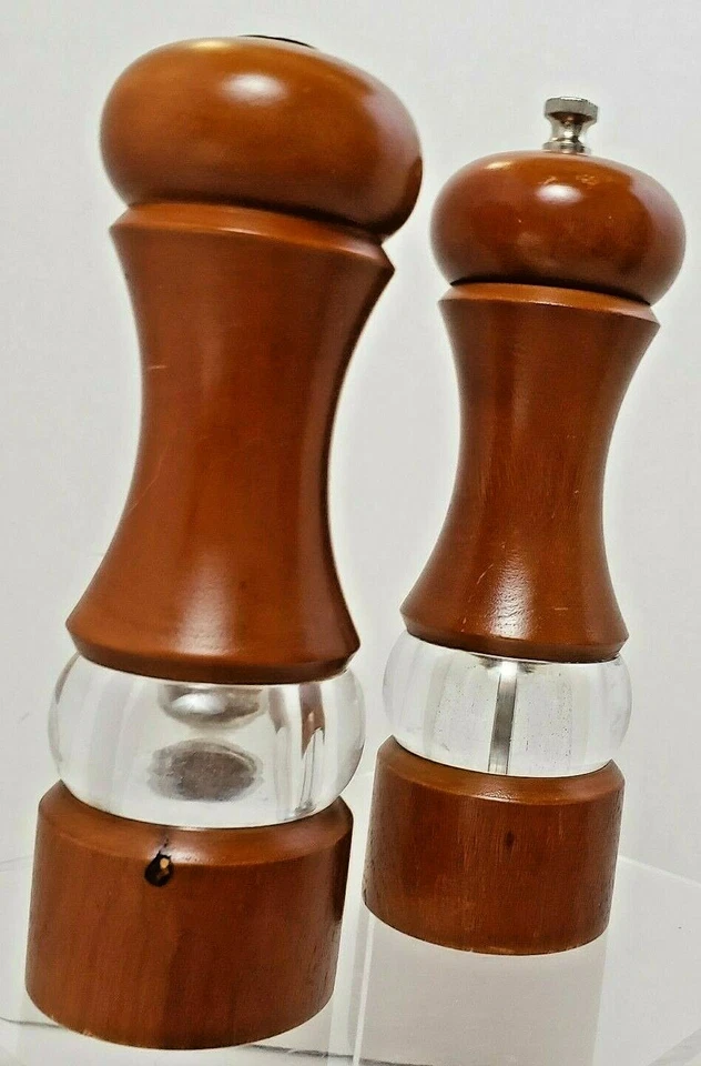 Conjunto de moedor de sal e pimenta Olde Thompson madeira e acrílico 7 3/4" aço, ajustável - Imagem 2 de 4