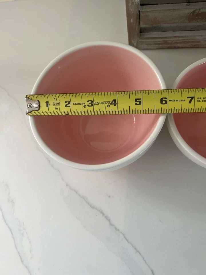 GRACE’S PANTRY Nesting Small Serving Snack Bowls Pink & White Polka dot Easter - Image 4 of 4