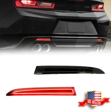 Smoked Rear Bumper Reflector LED Brake Tail Light For 2016-2022 Chevrolet Camaro