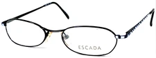 ESCADA E371 EZO NOS Italy Black White Stripe Women’s Eyeglasses Frame 50-17-130