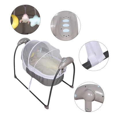Elektro Babybett Wiege Auto Swing Baby Musikkorb Schlaf Bett mit Fernbedienung