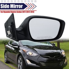 For 2011-2013 Hyundai Elantra Sedan Passenger Right Side Mirror Heated Black