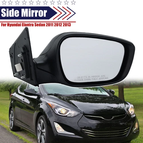 For 2011-2013 Hyundai Elantra Sedan Passenger Right Side Mirror Heated Black