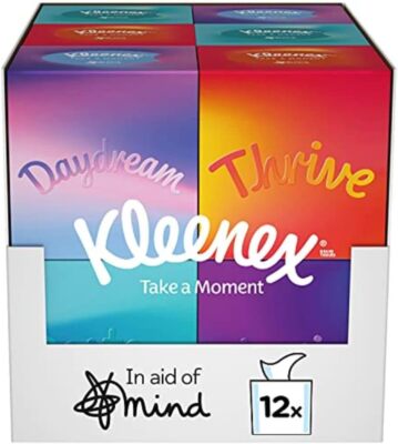 Kleenex Take a Moment Collection Taschentücher - 12 Würfel Taschentuchboxen - In Aid of Mind