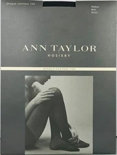 Ann Taylor Hosiery ~ Opaque Control Top ~ Bark ~ Size Medium ~ NOS