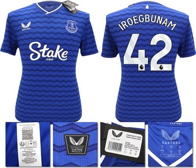BNWT 2025 2026 EVERTON CASTORE HOME SHIRT IROEGBUNAM 42 XXL