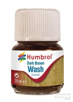Humbrol AV0205 (285,36 /l) Enamel Wash Dark Brown Alterungsfarbe 28ml Neu
