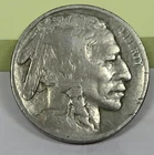 1913-D Type 2 Buffalo Nickel grades VG  Several obverse rim nicks