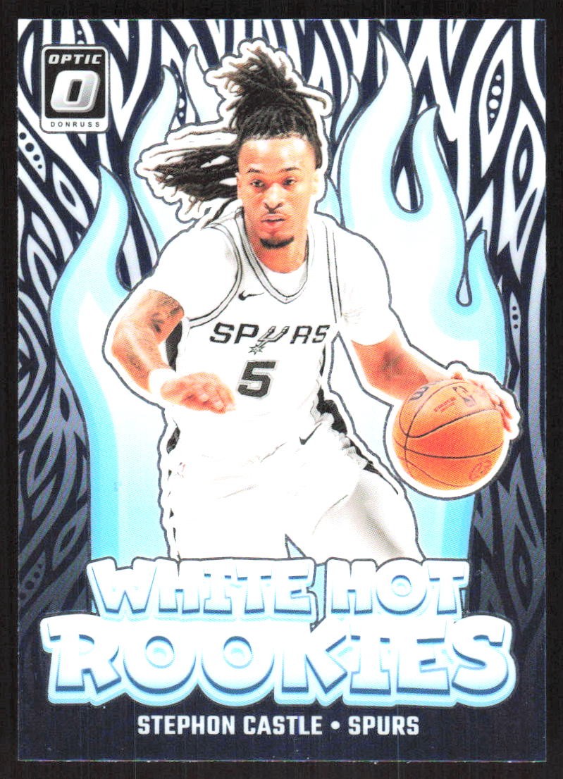 4833K 2024-25 Donruss Optic #6 Stephon Castle White Hot Rookies