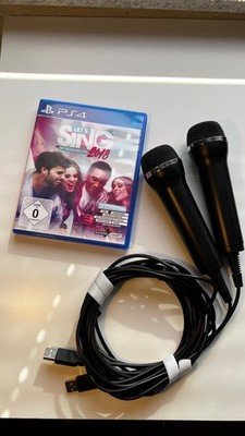Let's Sing 2018 PS4 mit deutschen Hits + 2 USB Mikrofone Karaoke Set