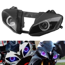 Fully Projector Headlight Assembled Blue Angel Red Devil Lamp For Yamaha YZ-FR6