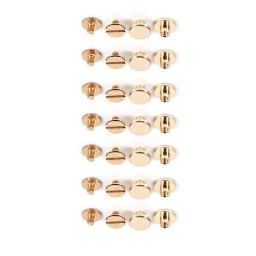 10sets 5/6.5/8mm Solid Brass Button Stud Screw Nail Screwback For Leather Ri FI - Picture 17 of 22